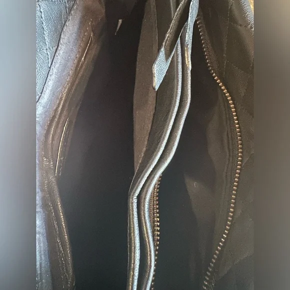 Zara Black Leather Quilted City Bag - Picture 7 of 8